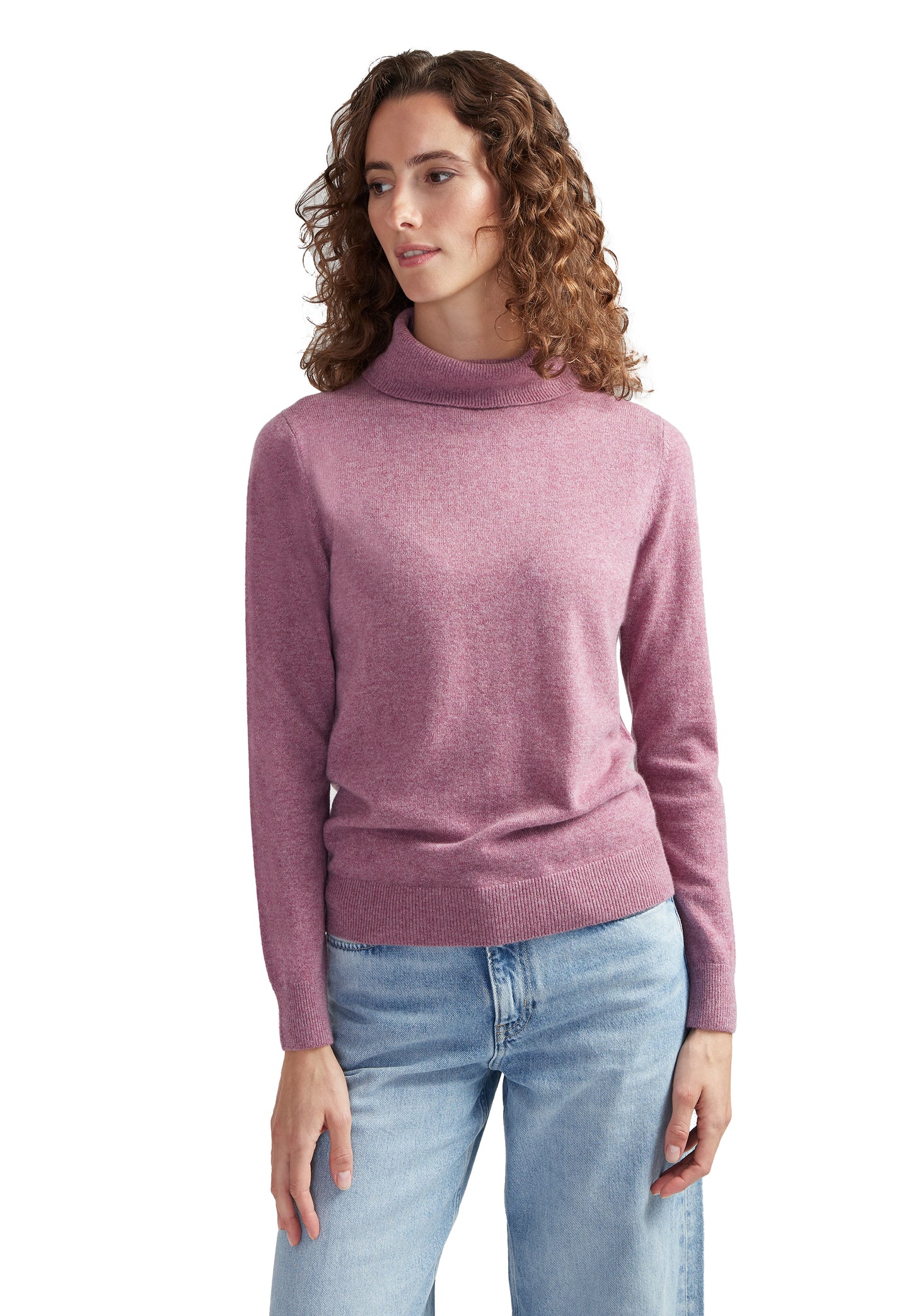 Style Republic 100% Pure Cashmere Slim Fit Turtleneck Women's Sweater