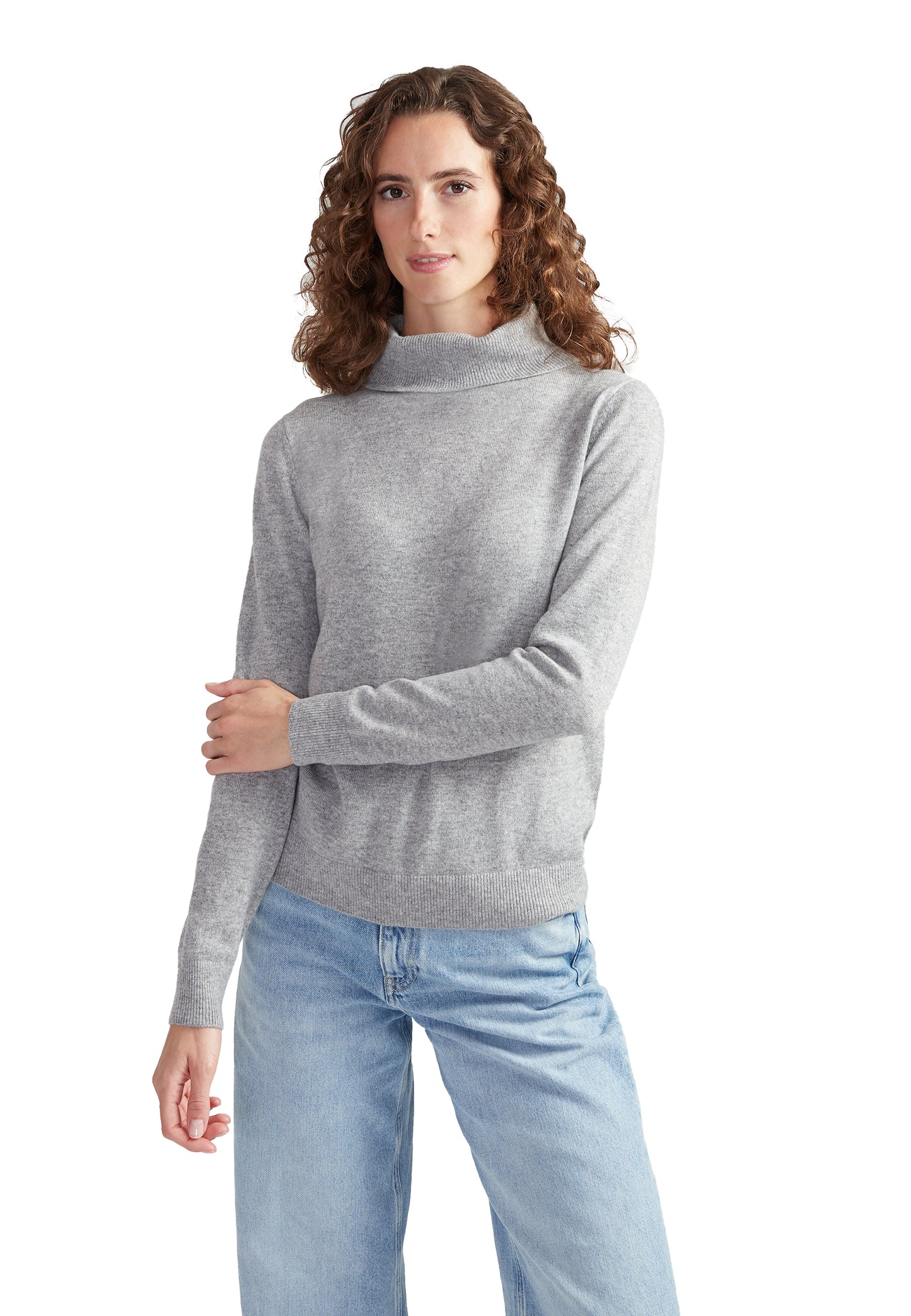 Style Republic 100% Pure Cashmere Slim Fit Turtleneck Women's Sweater