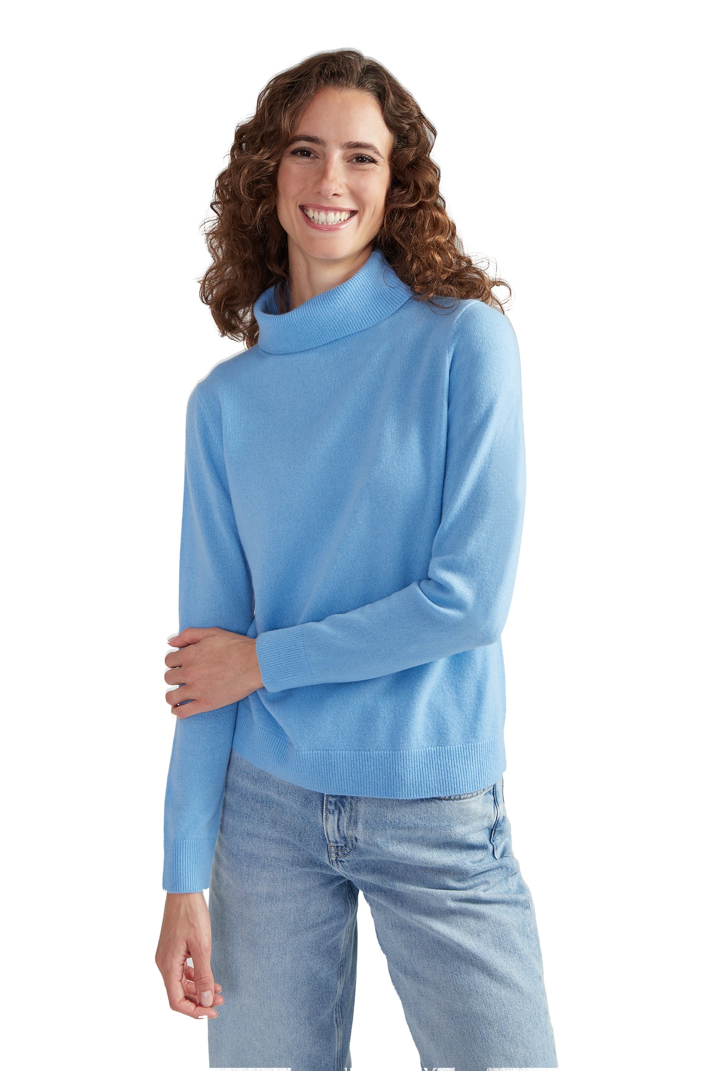Style Republic 100% Pure Cashmere Slim Fit Turtleneck Women's Sweater