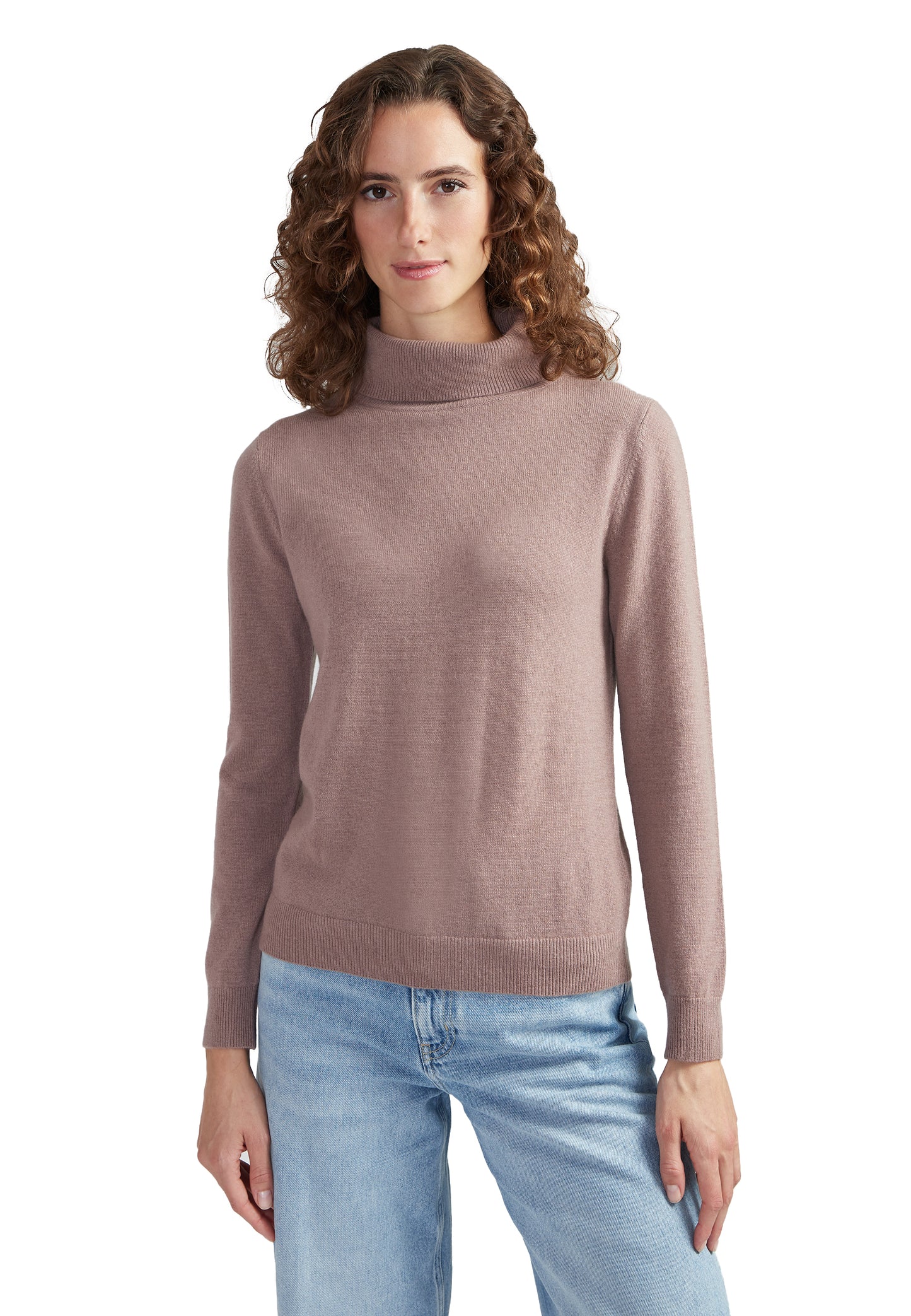 Style Republic 100% Pure Cashmere Slim Fit Turtleneck Women's Sweater