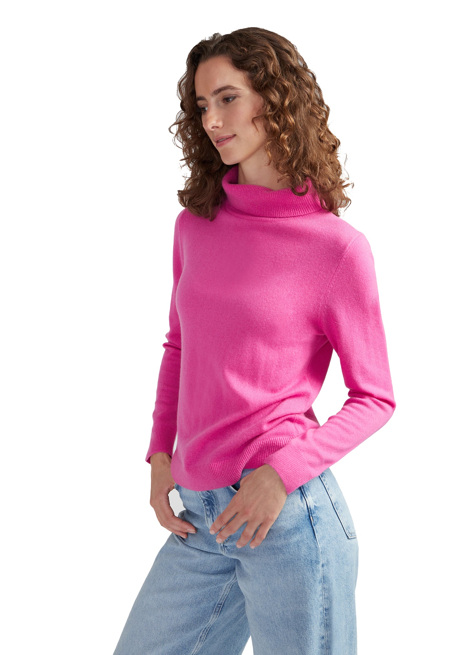 Style Republic 100% Pure Cashmere Slim Fit Turtleneck Women's Sweater