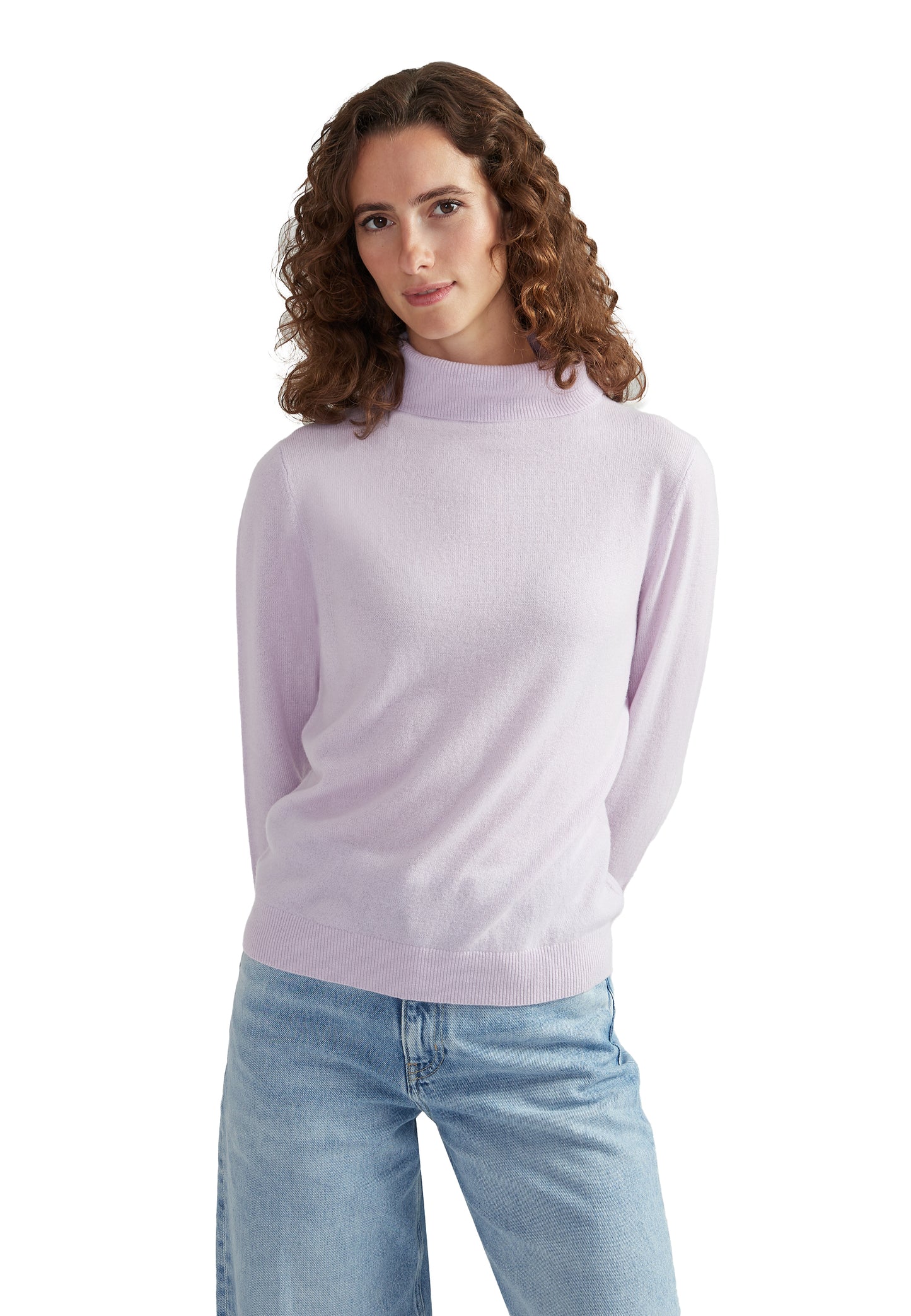 Style Republic 100% Pure Cashmere Slim Fit Turtleneck Women's Sweater