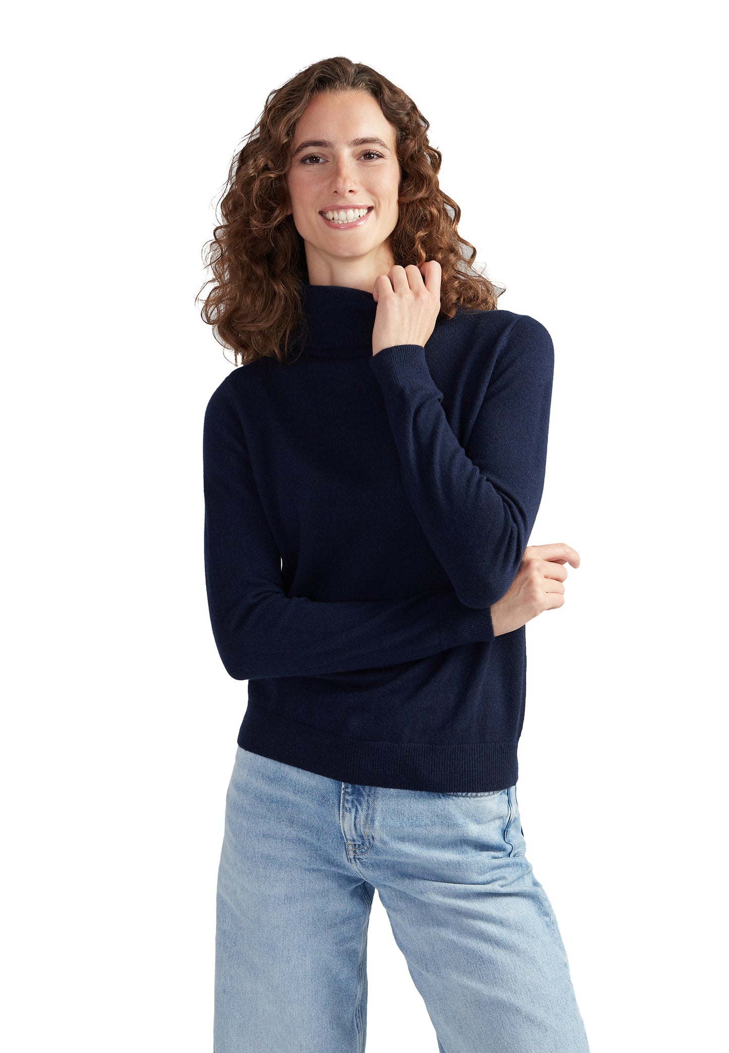 Style Republic 100% Pure Cashmere Slim Fit Turtleneck Women's Sweater