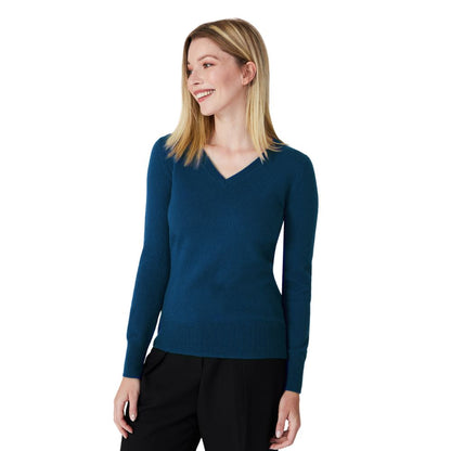 Style Republic 100% Pure Cashmere V-Neck Women's Sweater