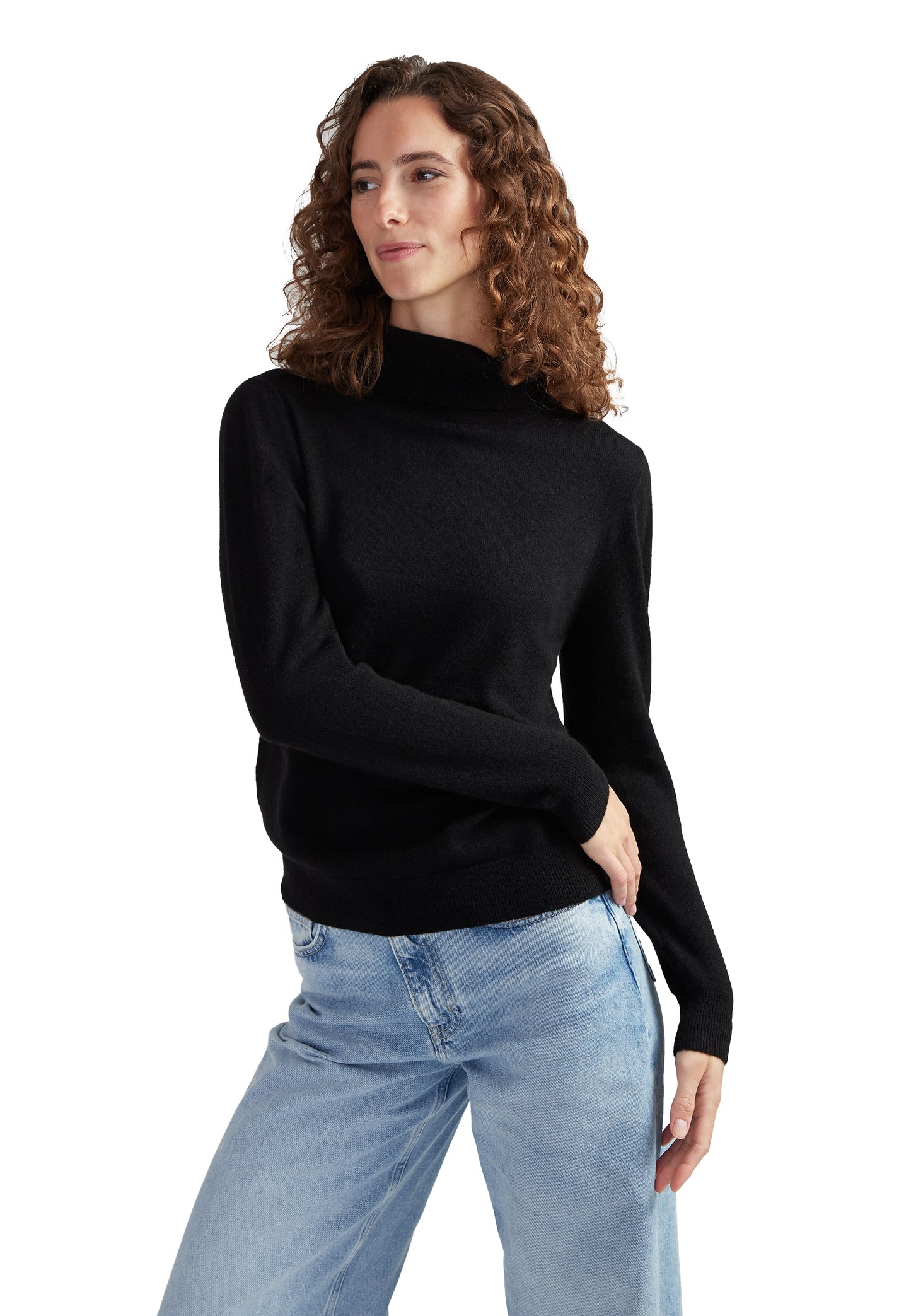 Style Republic 100% Pure Cashmere Slim Fit Turtleneck Women's Sweater