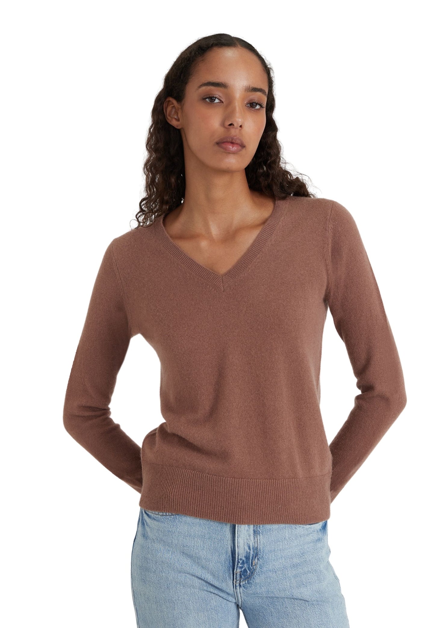 Style Republic 100% Pure Cashmere V-Neck Women's Sweater