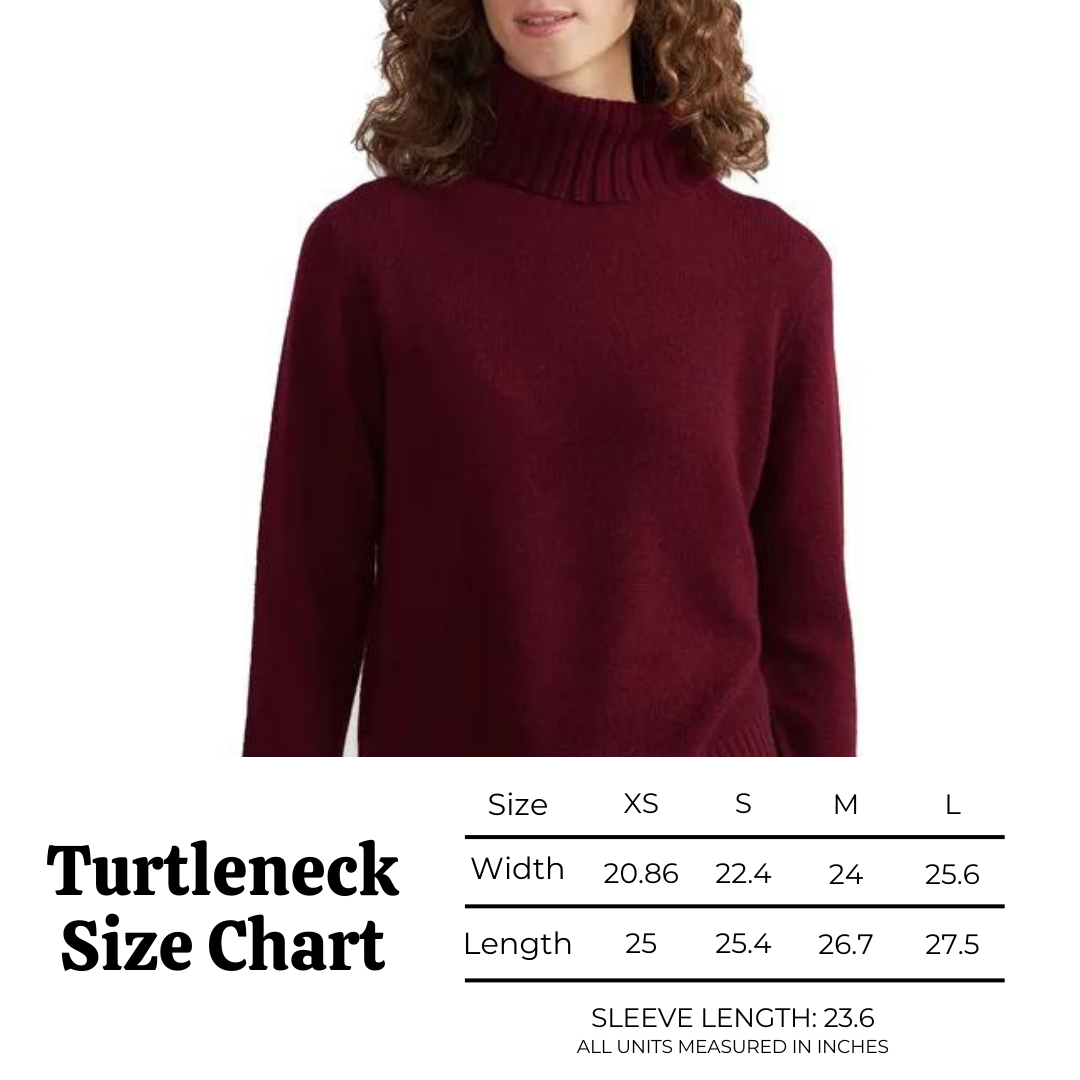 Style Republic 100% Pure Cashmere Classic Fit Turtleneck Women's Sweater