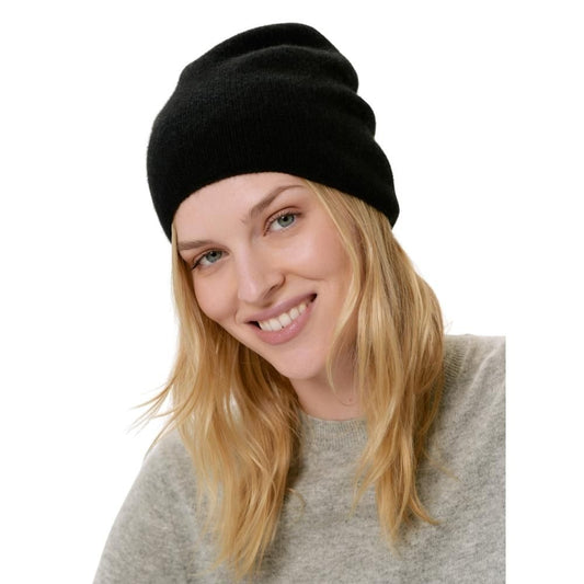 Style Republic Women's Rolled Edge Beanie - Premium Cashmere