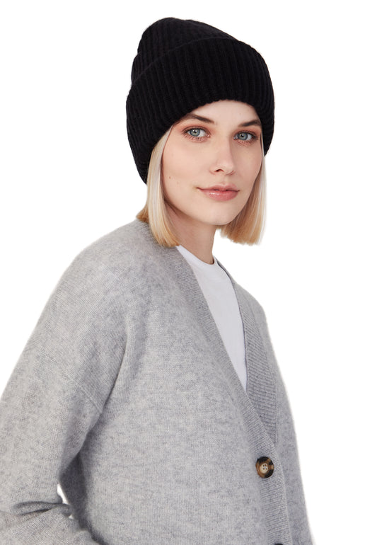 Style Republic 100% Pure Cashmere Chunky Knit Women's Beanie