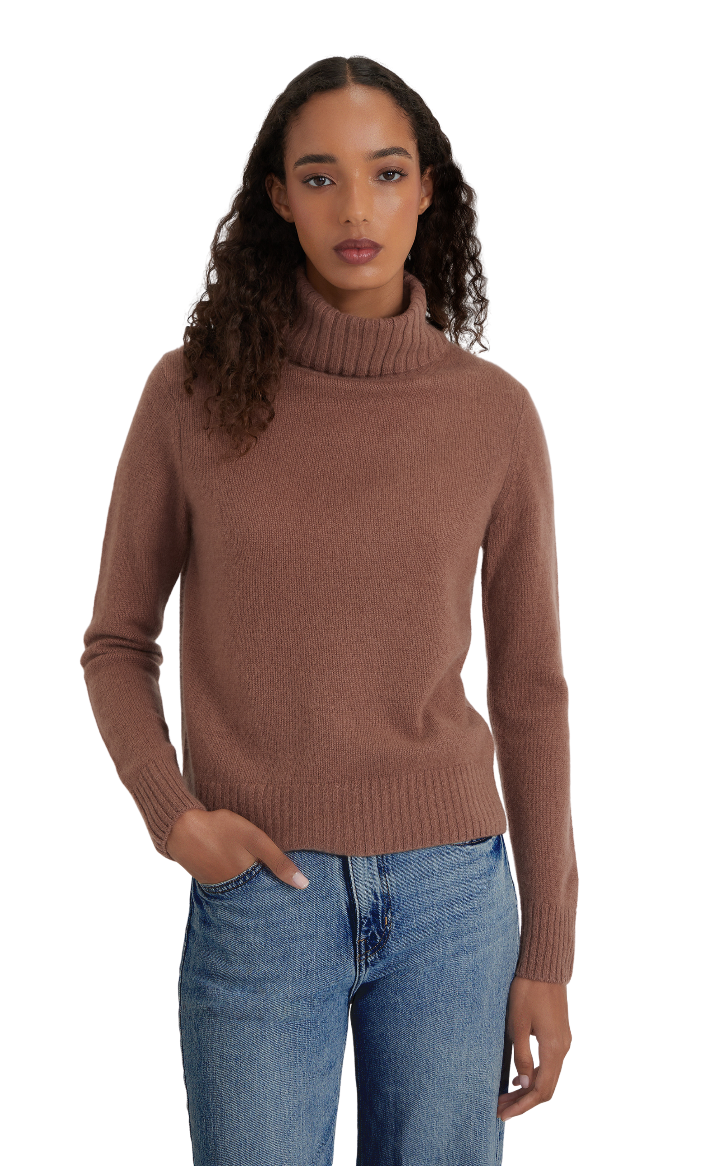 Style Republic 100% Pure Cashmere Regular Fit Turtleneck Women's Sweater