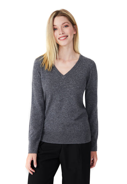Style Republic 100% Pure Cashmere V-Neck Women's Sweater