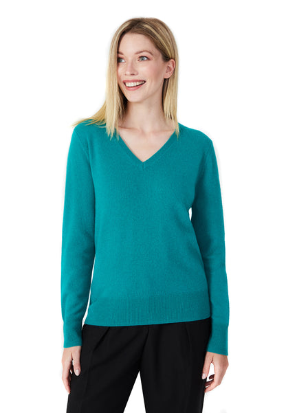 Style Republic 100% Pure Cashmere V-Neck Women's Sweater