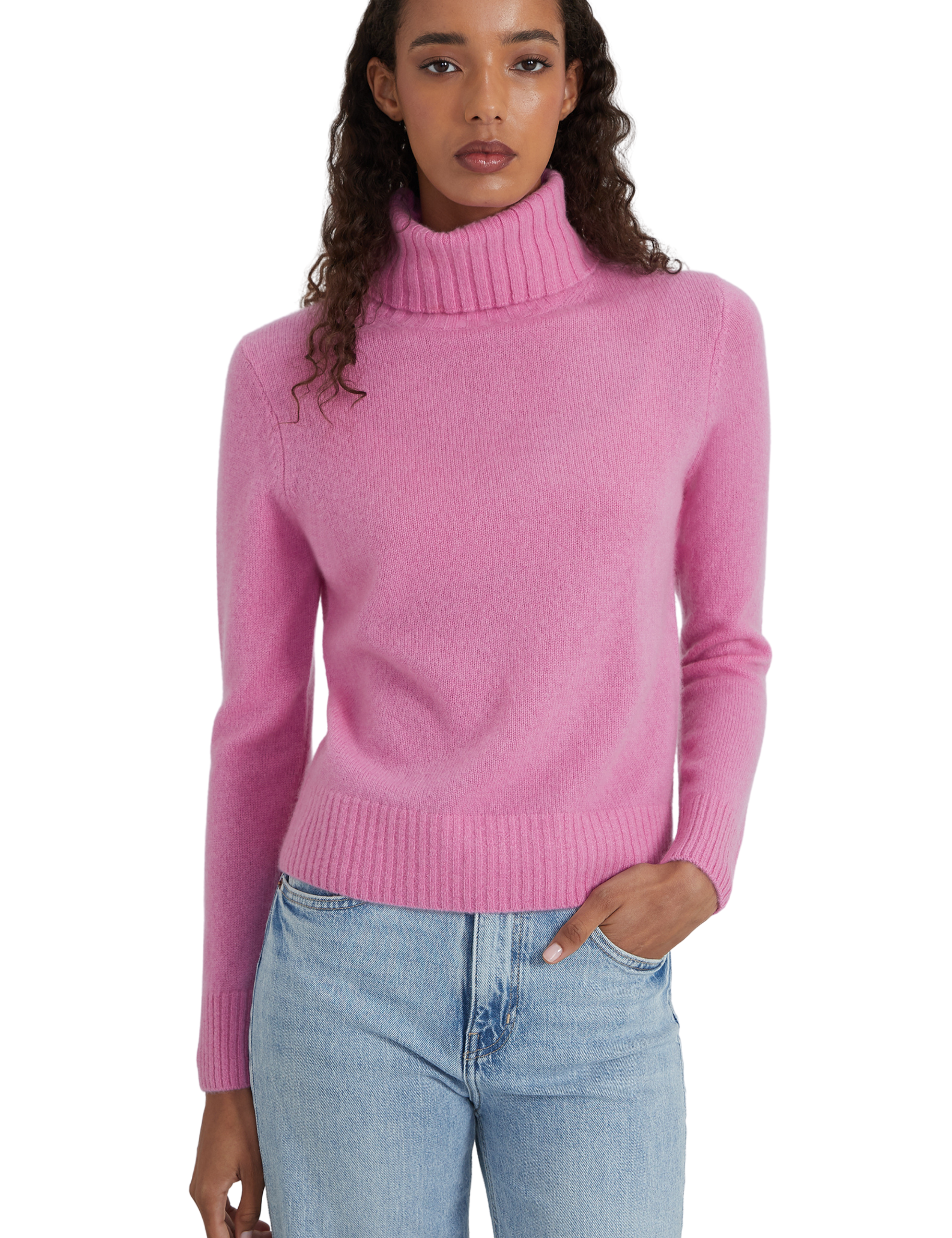 Style Republic 100% Pure Cashmere Regular Fit Turtleneck Women's Sweater