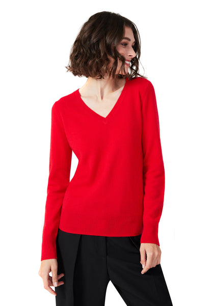 Style Republic 100% Pure Cashmere V-Neck Women's Sweater