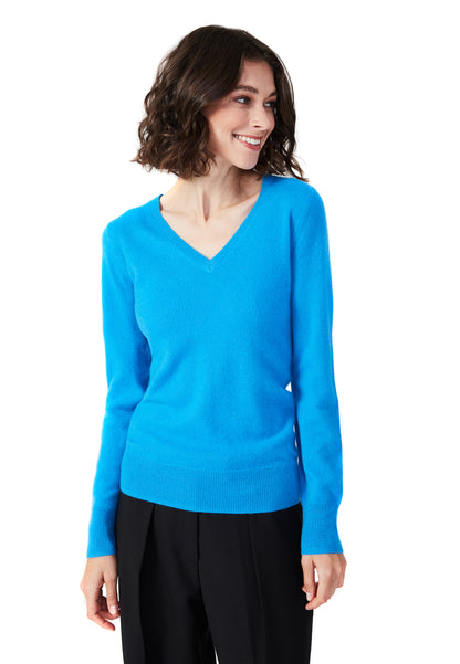 Style Republic 100% Pure Cashmere V-Neck Women's Sweater