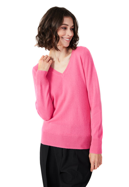 Style Republic 100% Pure Cashmere V-Neck Women's Sweater