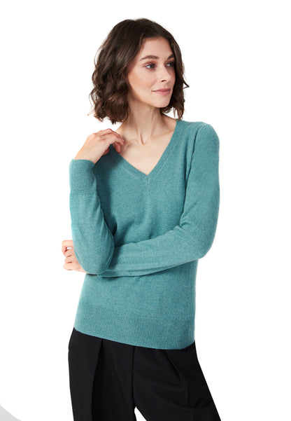Style Republic 100% Pure Cashmere V-Neck Women's Sweater