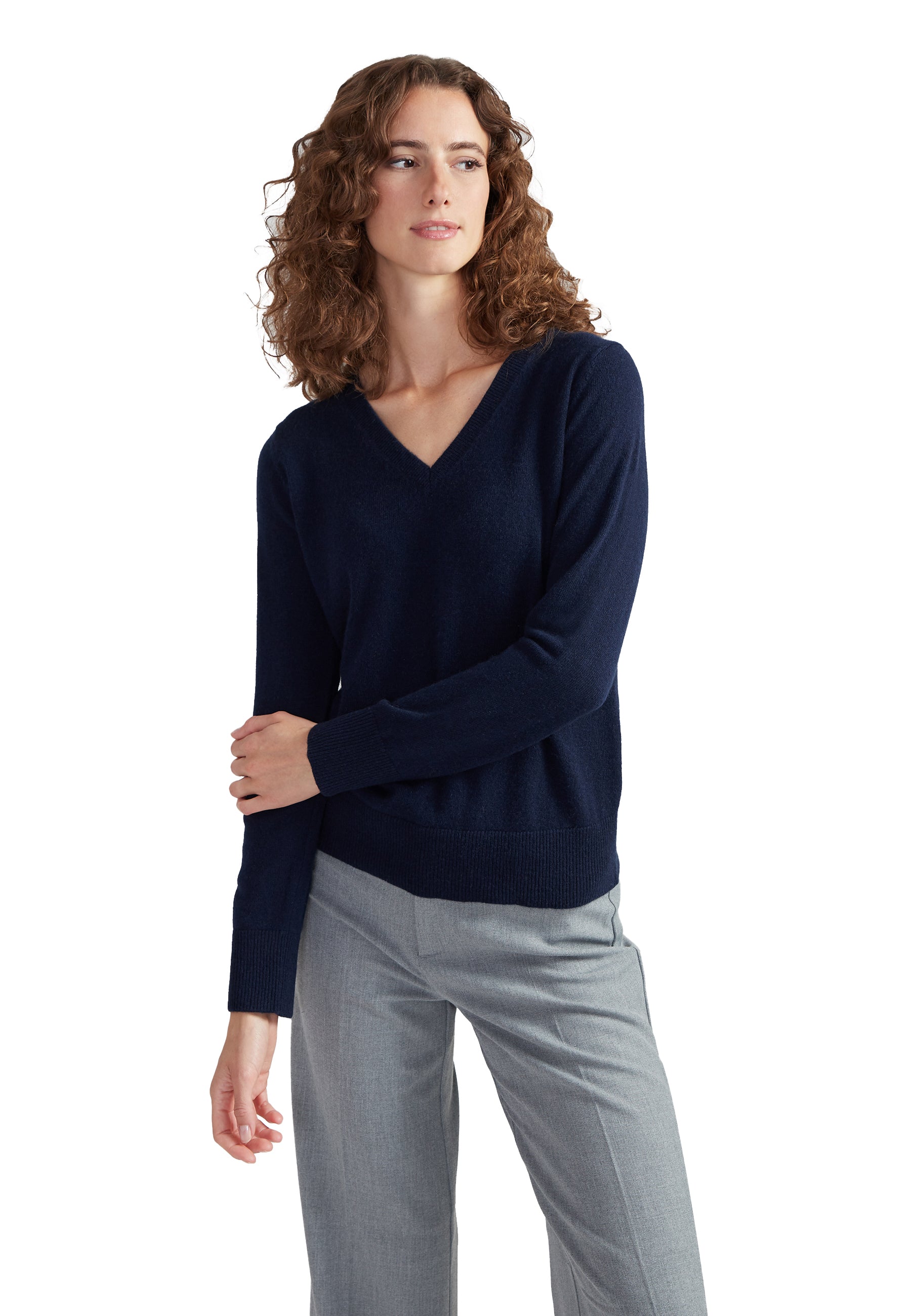 Style Republic 100% Pure Cashmere V-Neck Women's Sweater