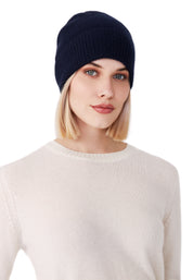 Style Republic 100% Pure Cashmere Women’s Ribbed Cuff Beanie