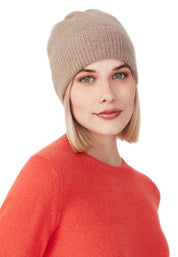 Style Republic 100% Pure Cashmere Women’s Ribbed Cuff Beanie