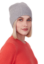 Style Republic 100% Pure Cashmere Women’s Ribbed Cuff Beanie