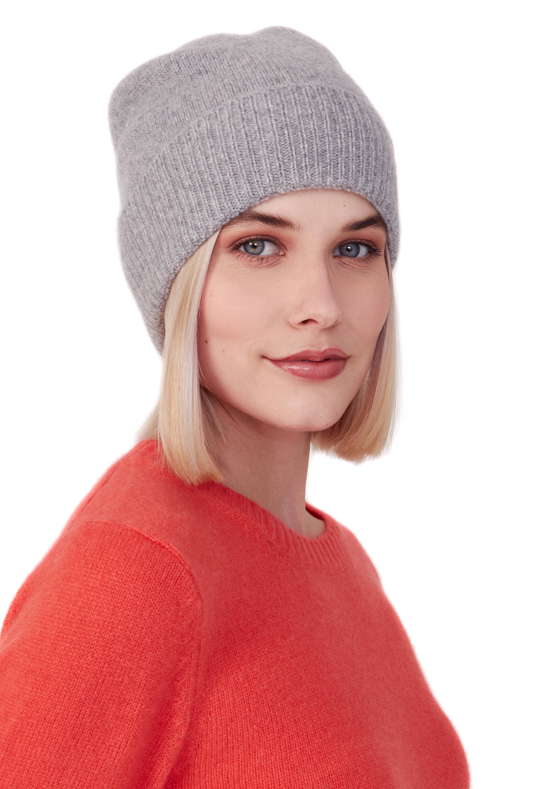 Style Republic 100% Pure Cashmere Women’s Ribbed Cuff Beanie