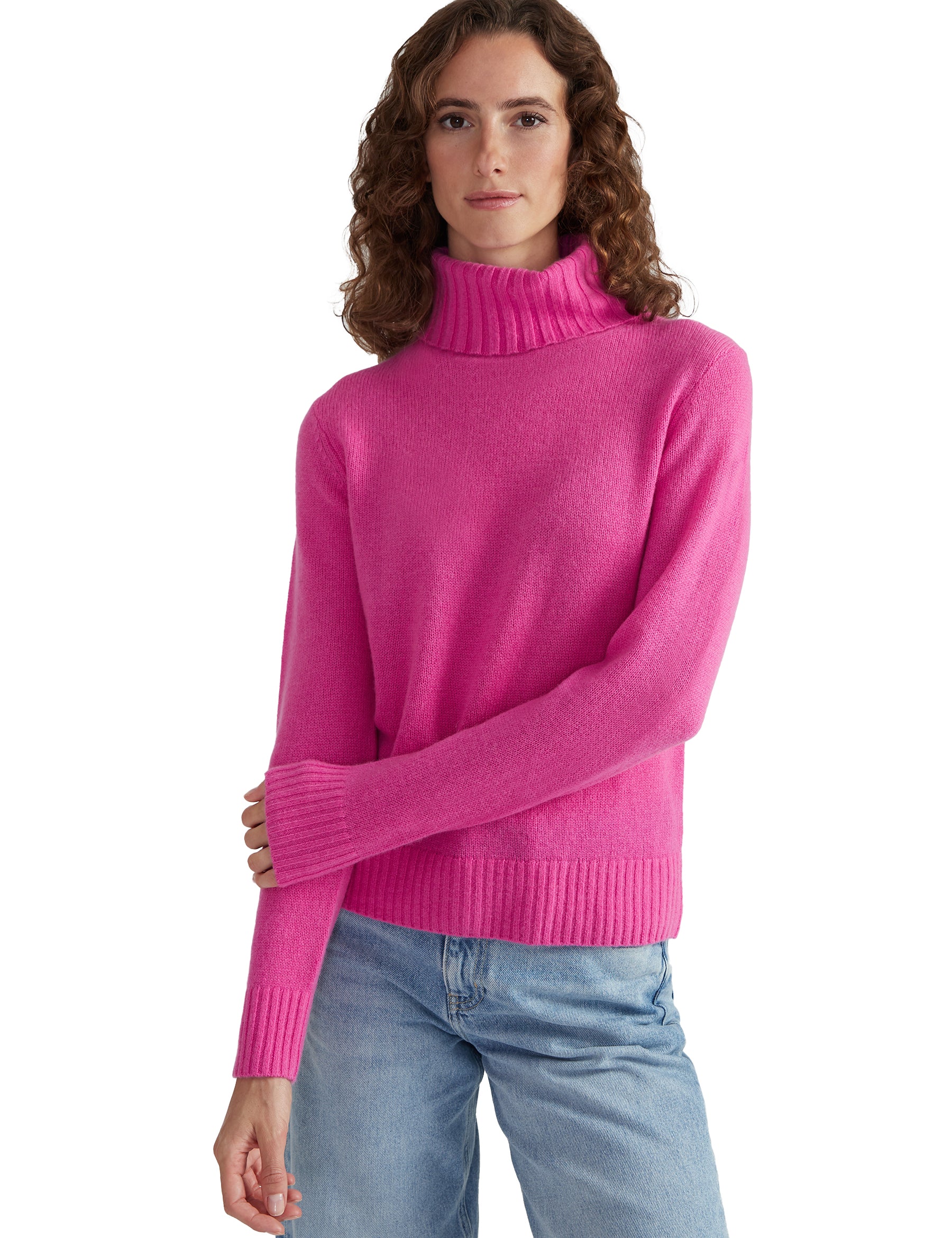 Style Republic 100% Pure Cashmere Regular Fit Turtleneck Women's Sweater