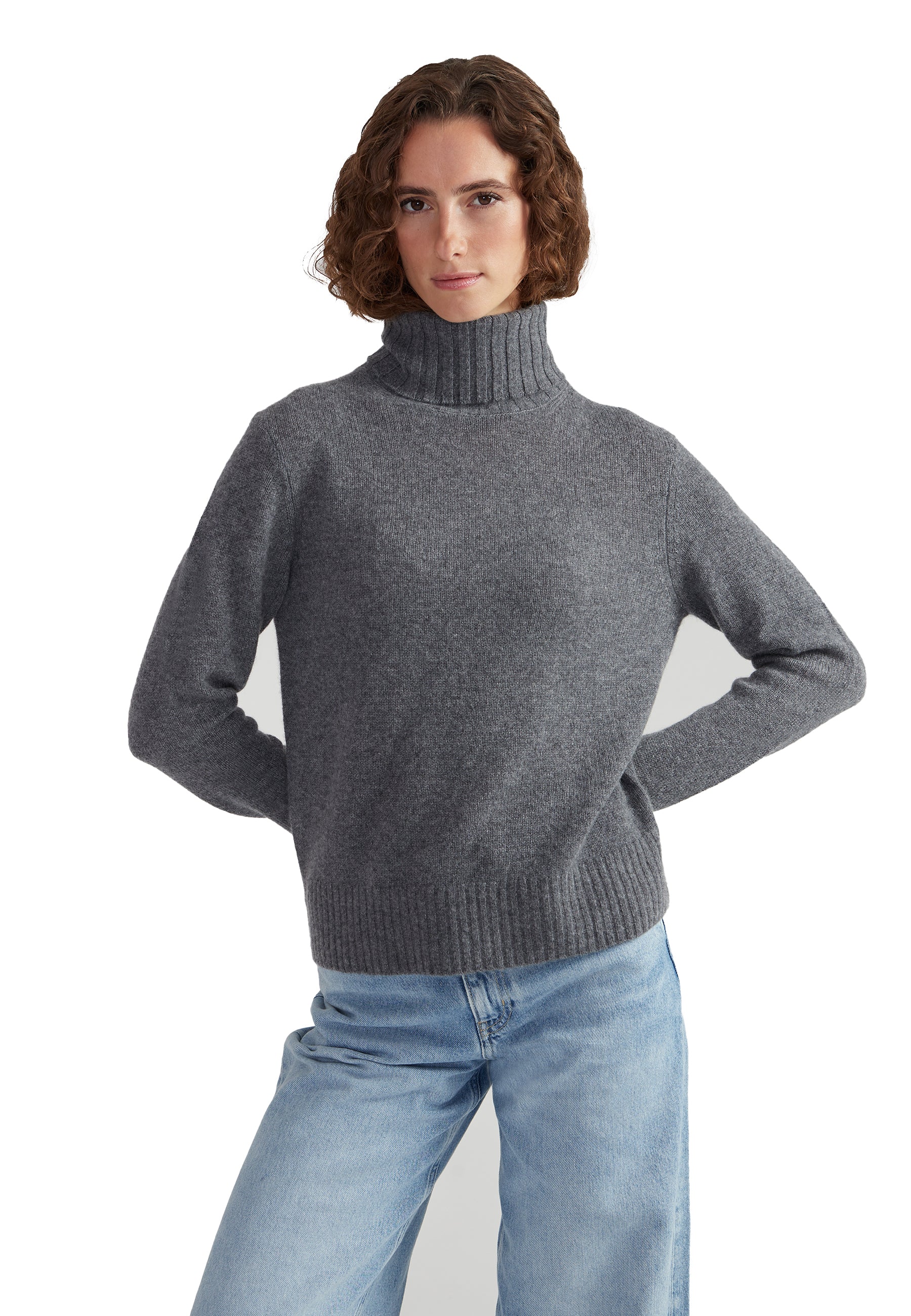 Style Republic 100% Pure Cashmere Regular Fit Turtleneck Women's Sweater