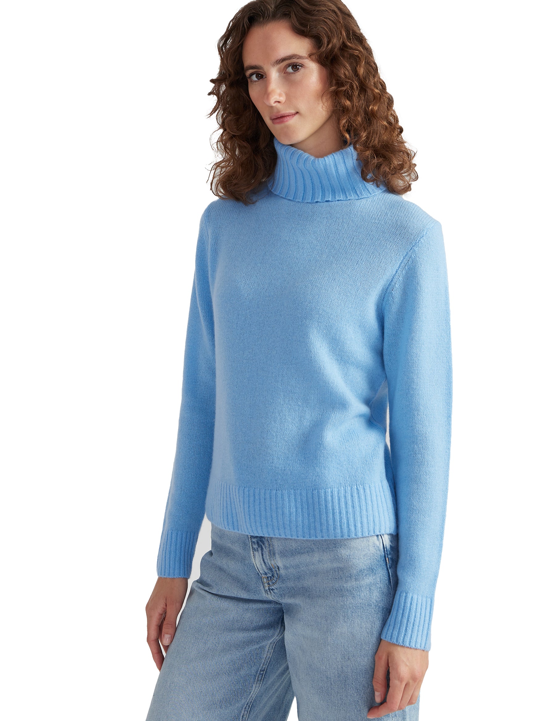 Style Republic 100% Pure Cashmere Regular Fit Turtleneck Women's Sweater
