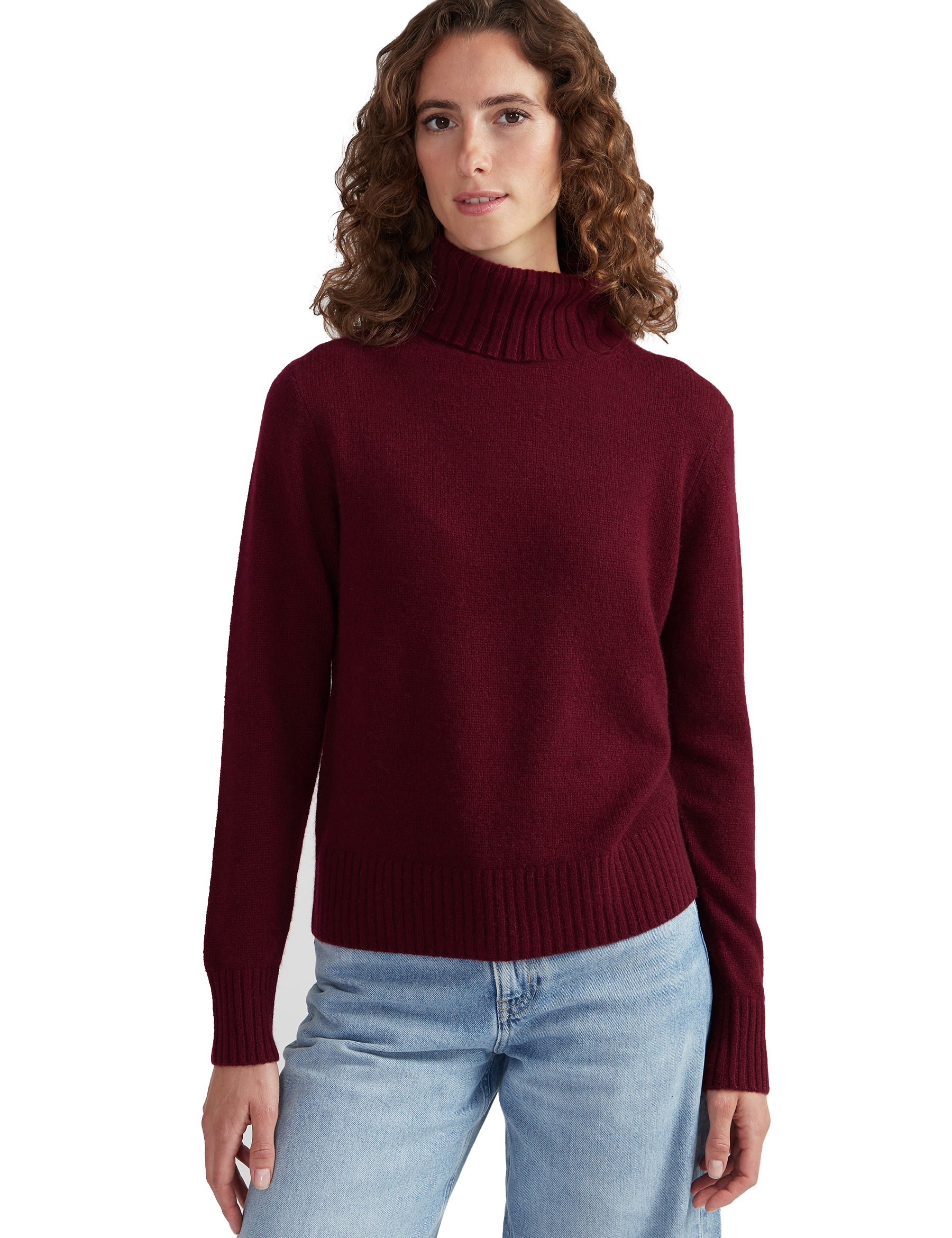Style Republic 100% Pure Cashmere Regular Fit Turtleneck Women's Sweater