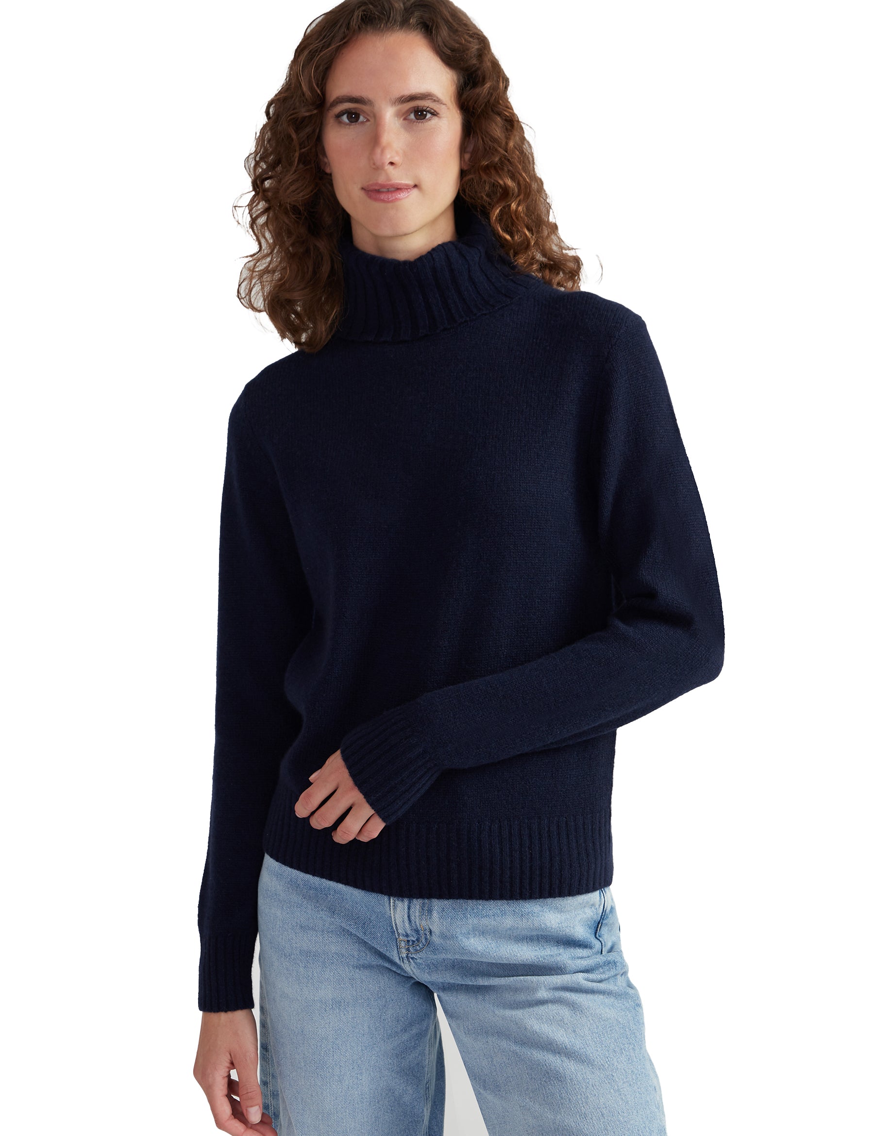 Style Republic 100% Pure Cashmere Regular Fit Turtleneck Women's Sweater