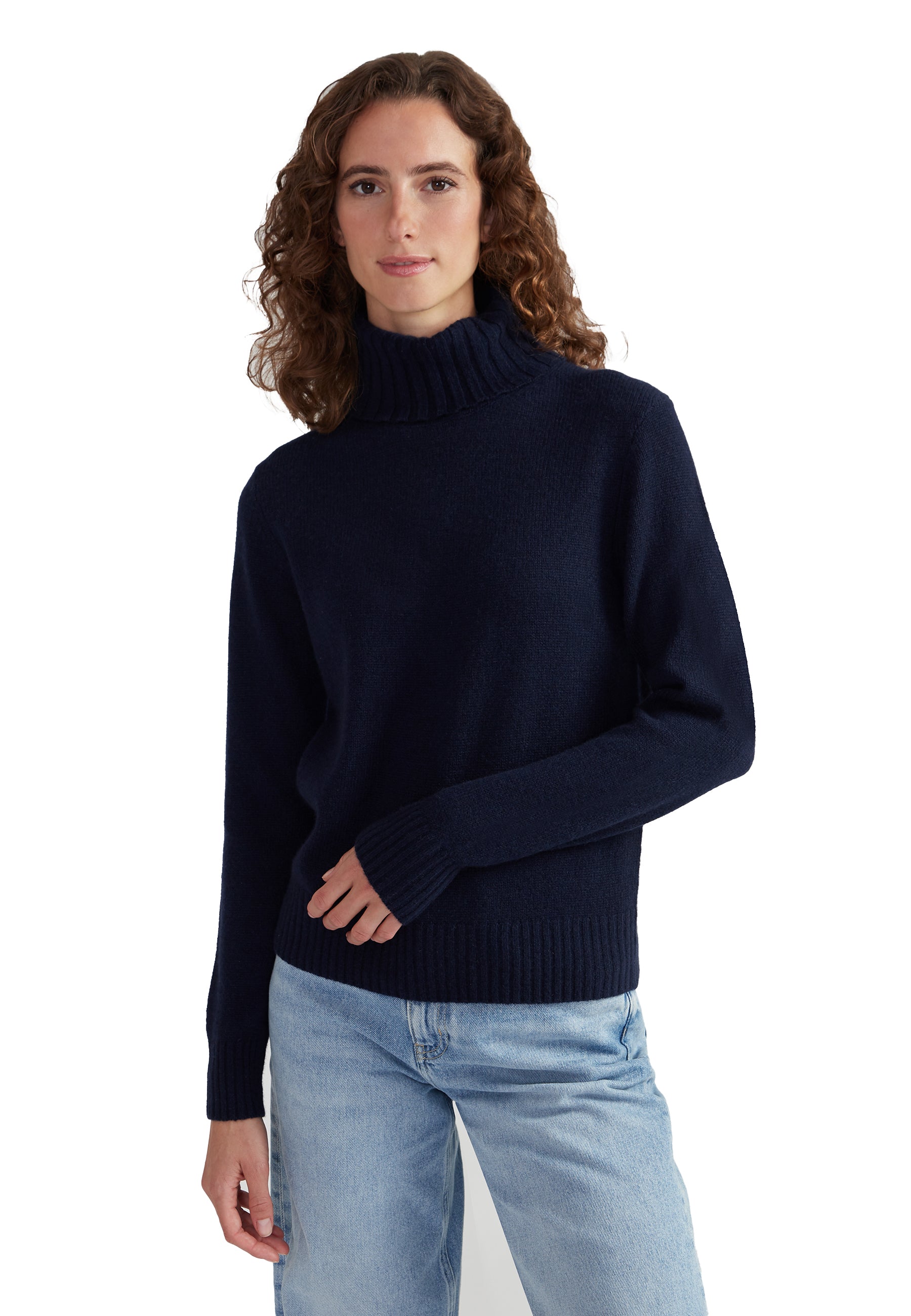 Style Republic 100% Pure Cashmere Regular Fit Turtleneck Women's Sweater