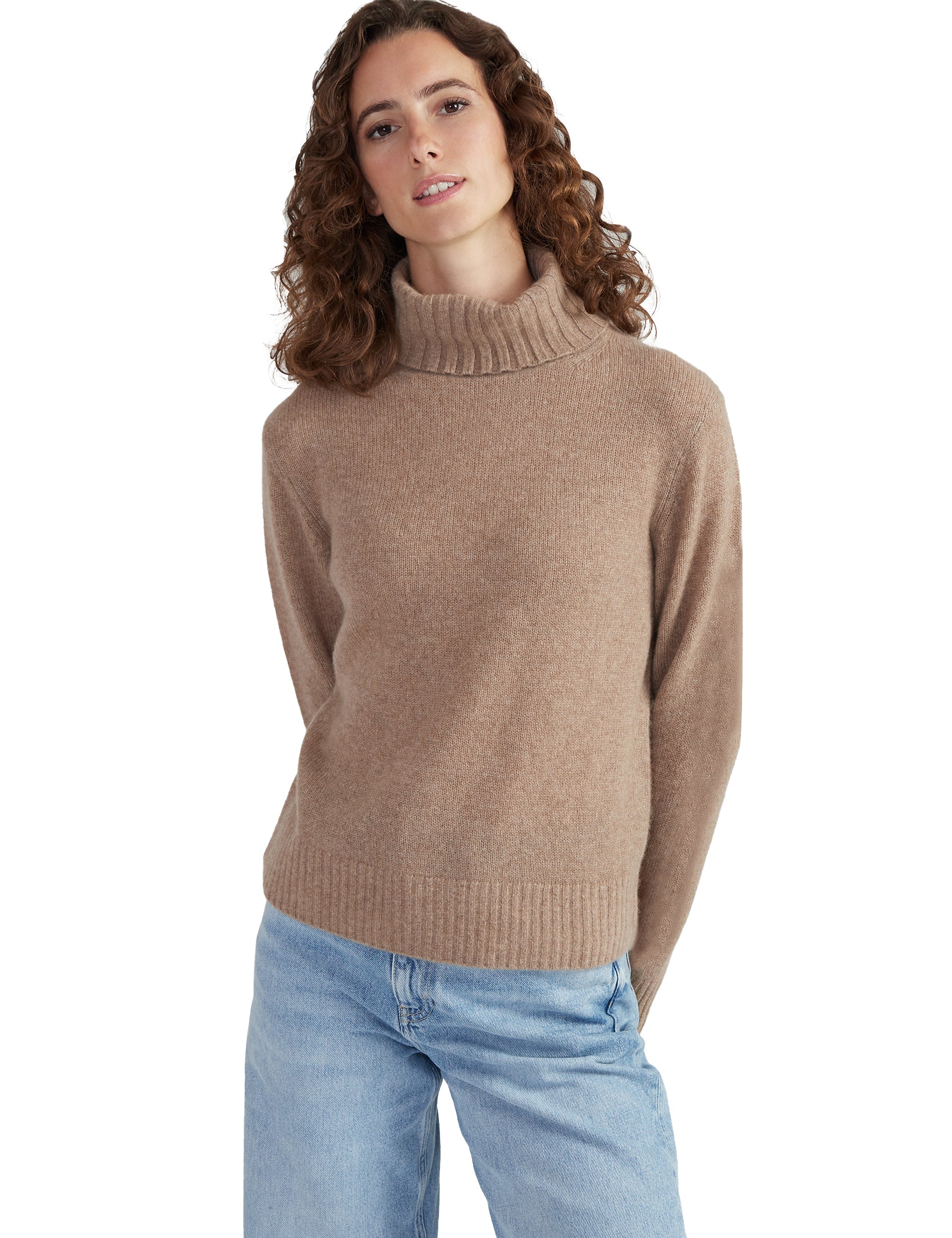 Style Republic 100% Pure Cashmere Regular Fit Turtleneck Women's Sweater
