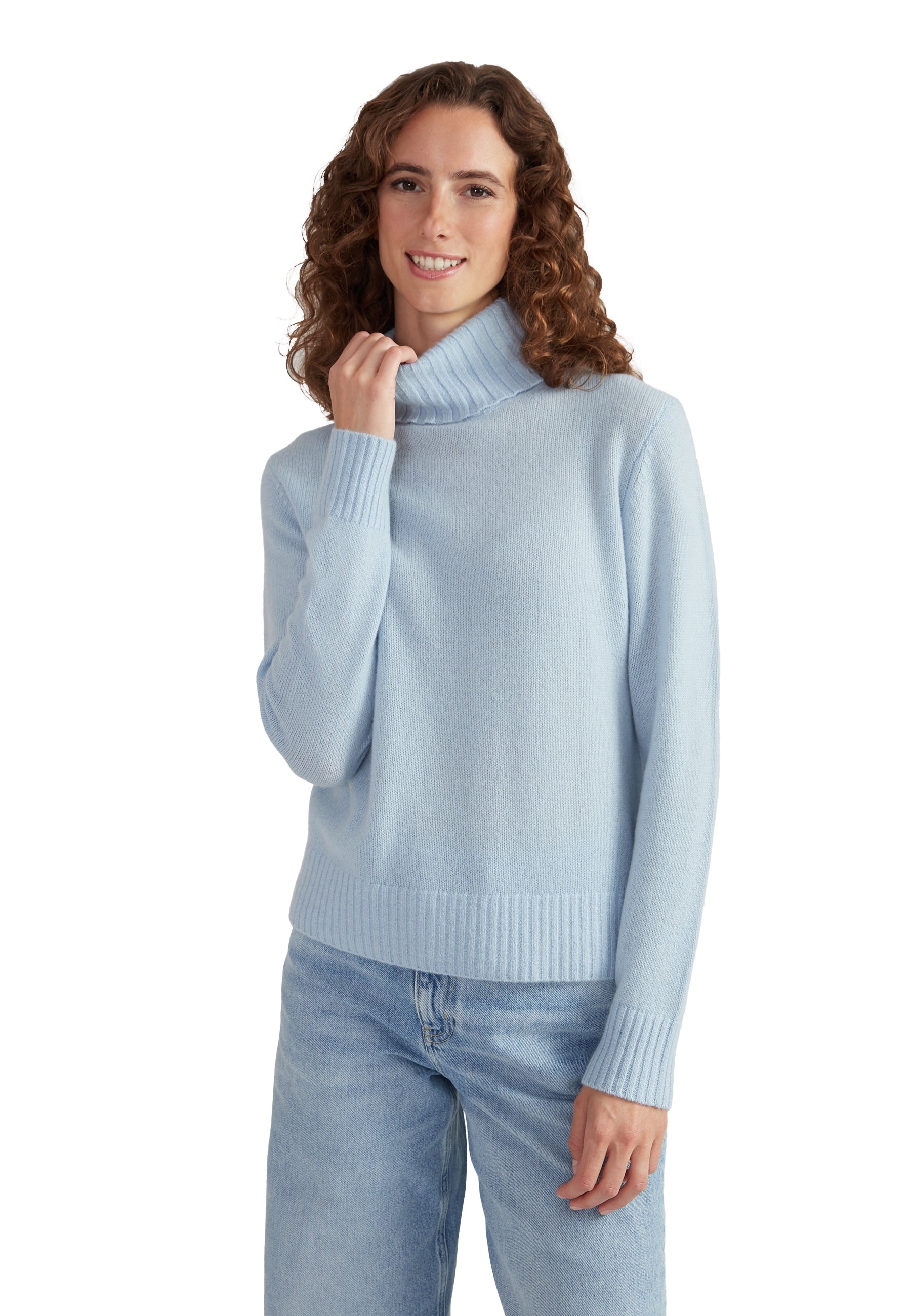 Style Republic 100% Pure Cashmere Regular Fit Turtleneck Women's Sweater