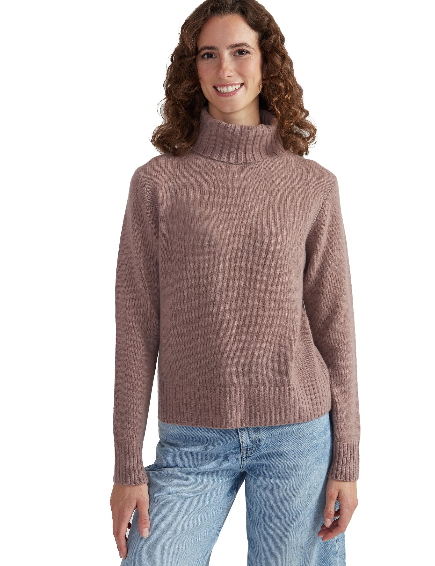 Style Republic 100% Pure Cashmere Regular Fit Turtleneck Women's Sweater
