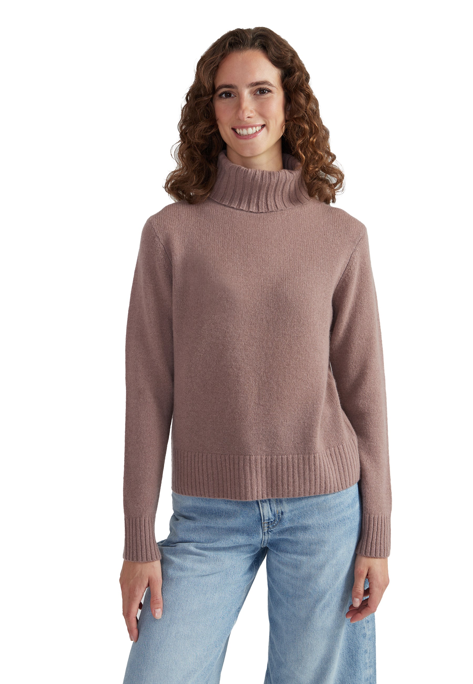 Style Republic 100% Pure Cashmere Regular Fit Turtleneck Women's Sweater