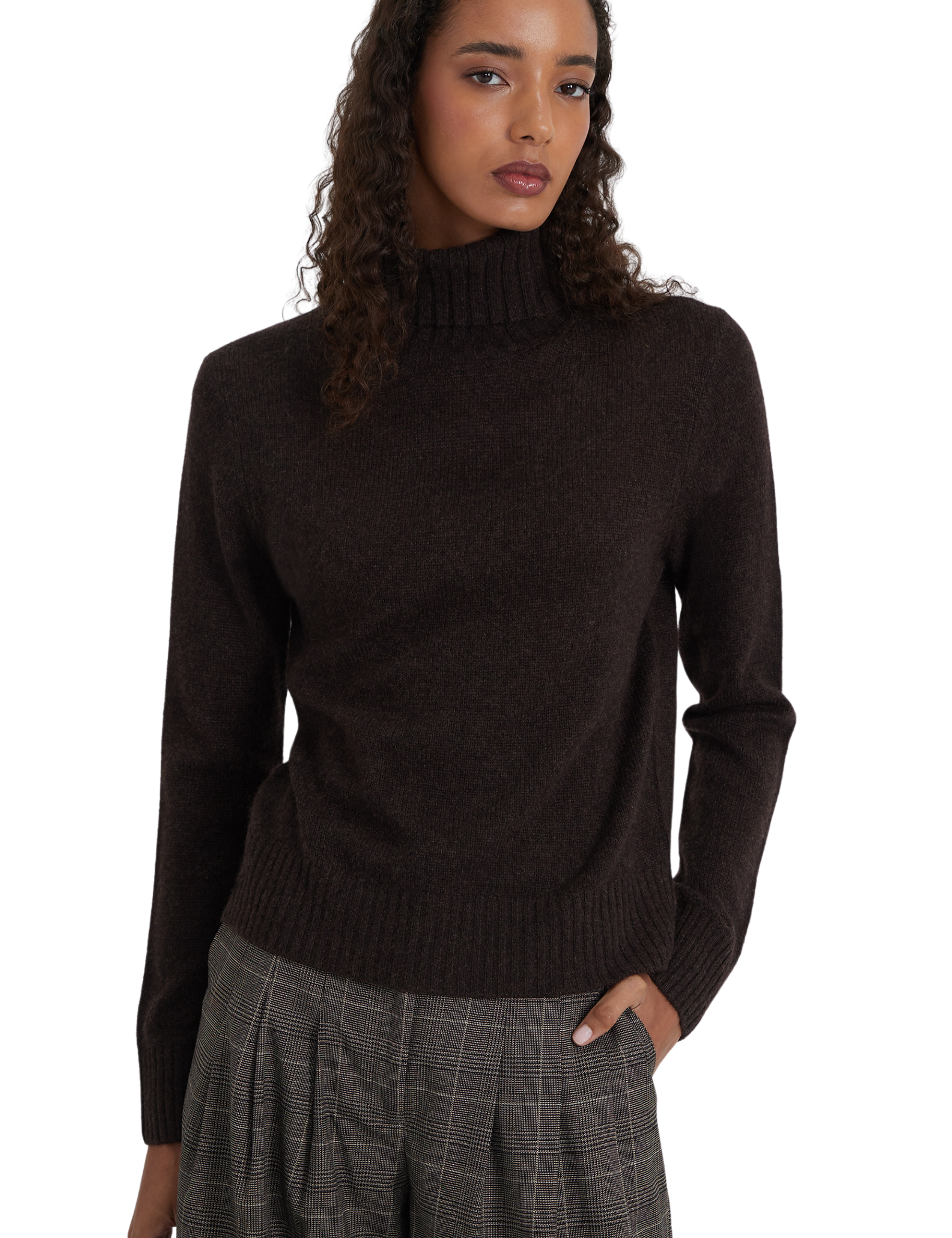 Style Republic 100% Pure Cashmere Regular Fit Turtleneck Women's Sweater