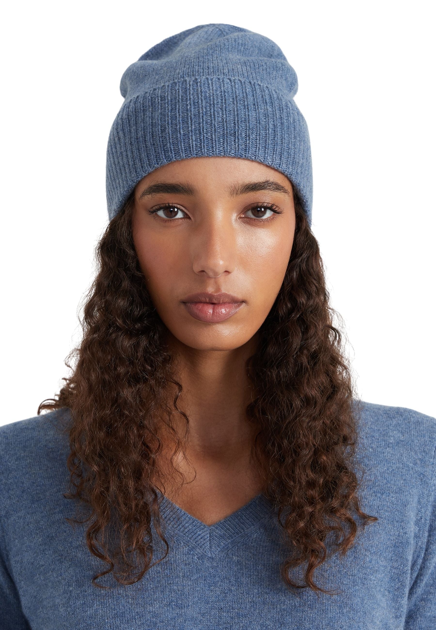Style Republic 100% Pure Cashmere Women’s Ribbed Cuff Beanie