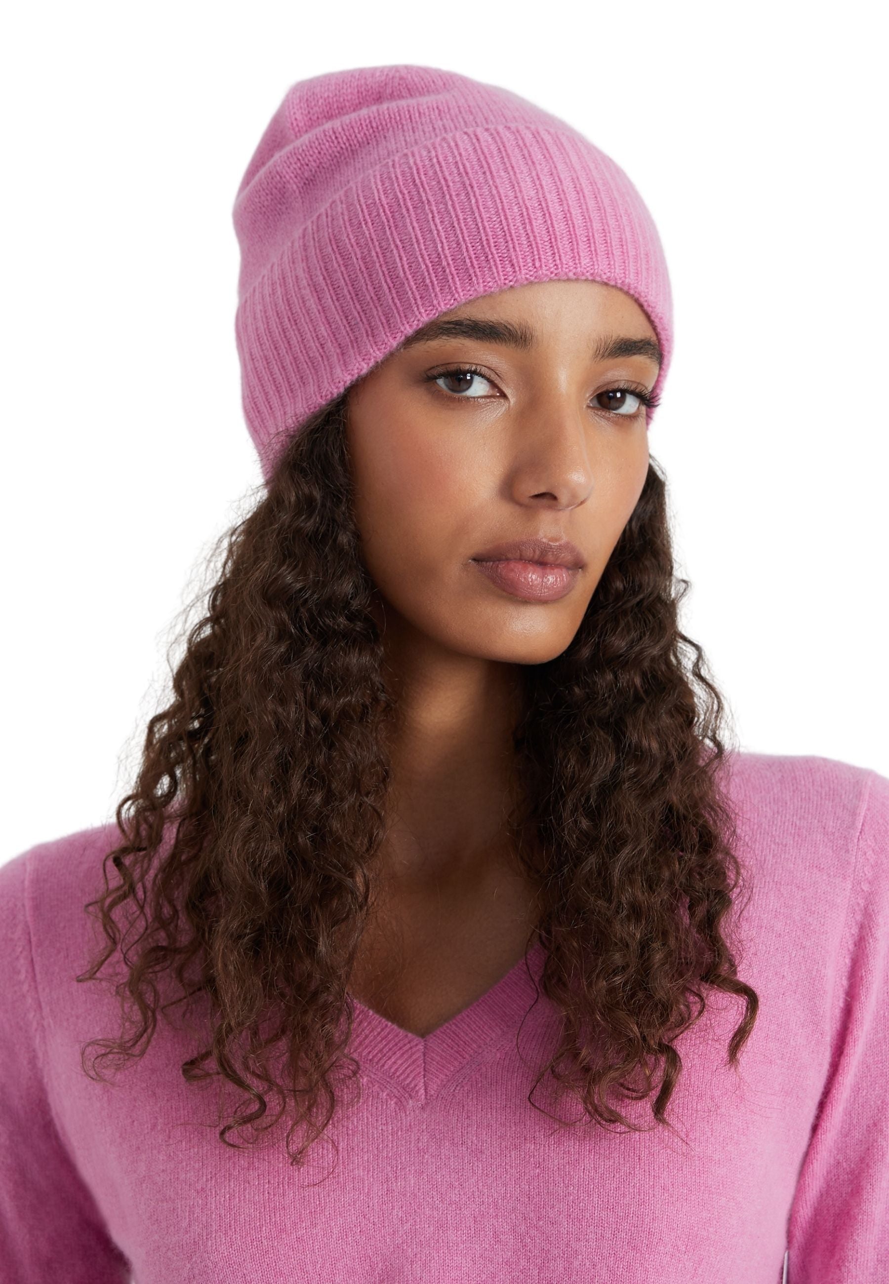 Style Republic 100% Pure Cashmere Women’s Ribbed Cuff Beanie