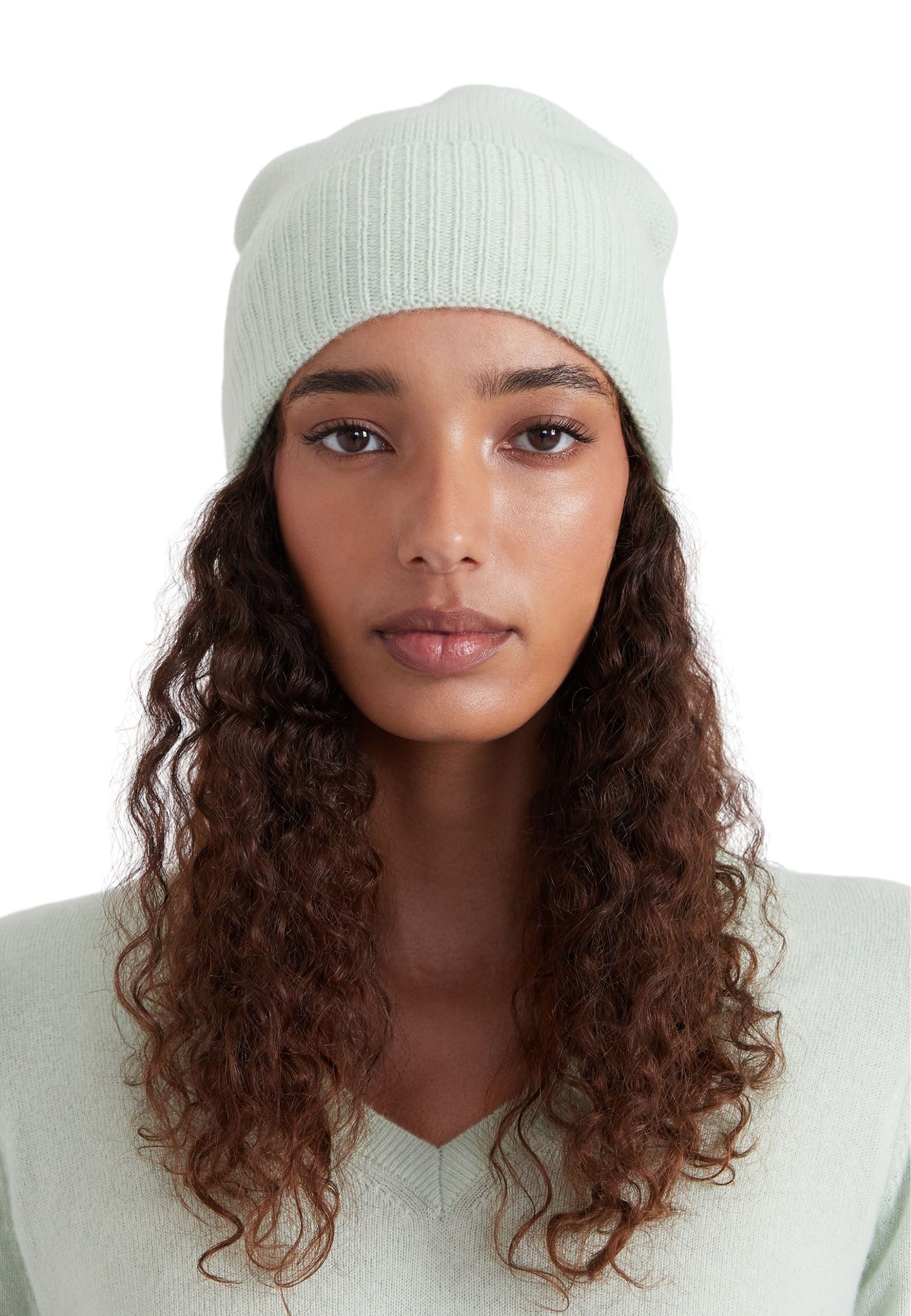 Style Republic 100% Pure Cashmere Women’s Ribbed Cuff Beanie
