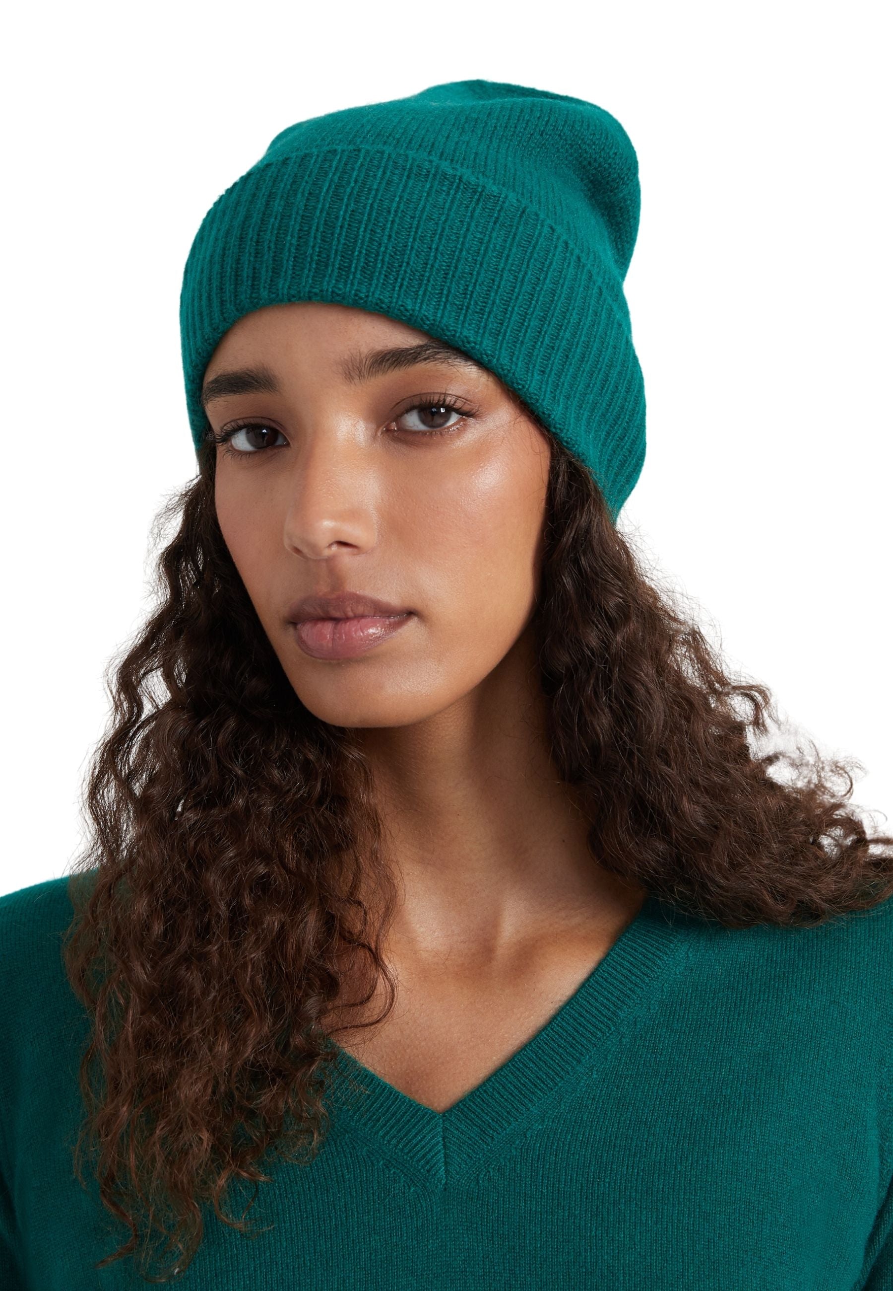 Style Republic 100% Pure Cashmere Women’s Ribbed Cuff Beanie