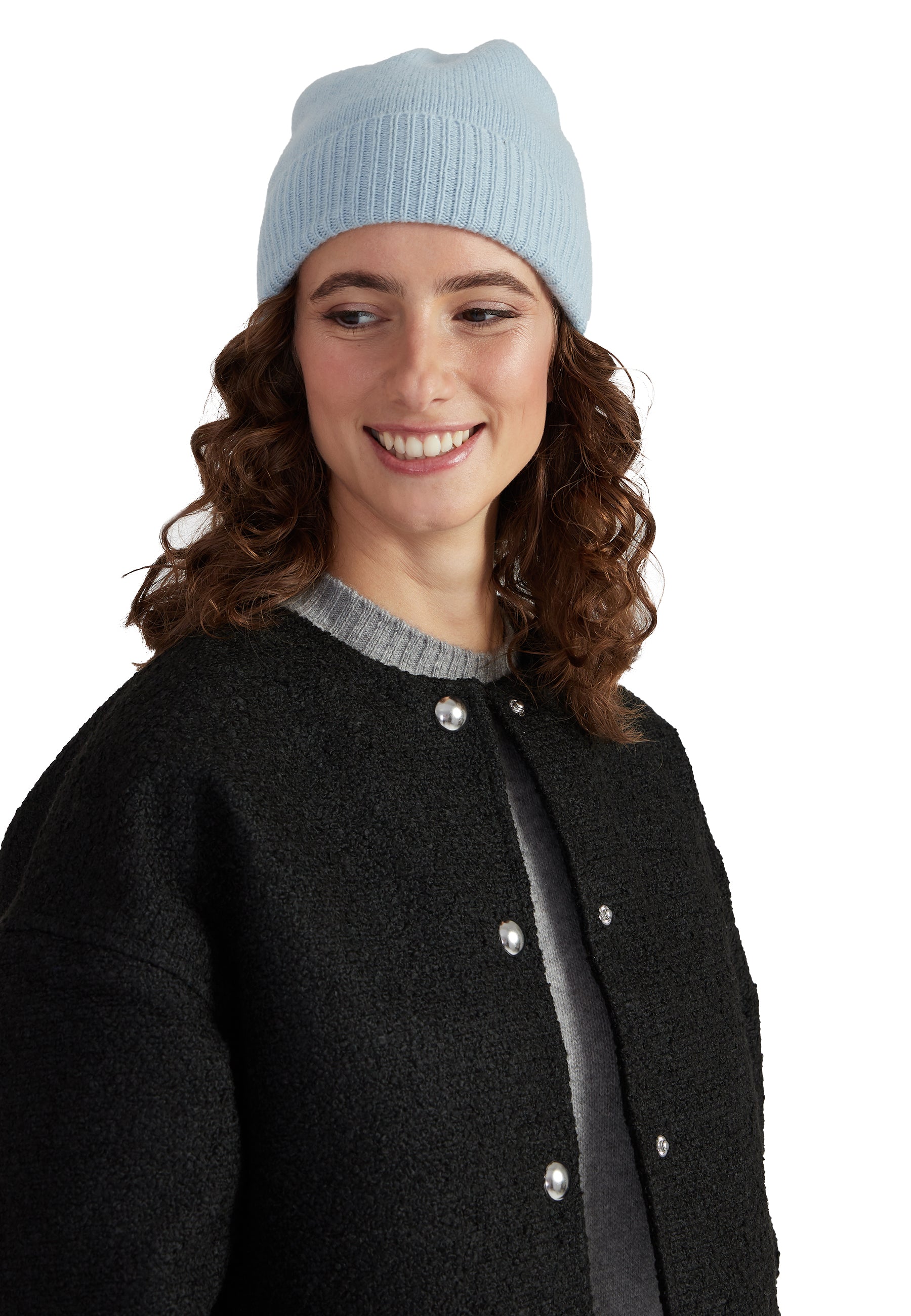 Style Republic 100% Pure Cashmere Women’s Ribbed Cuff Beanie