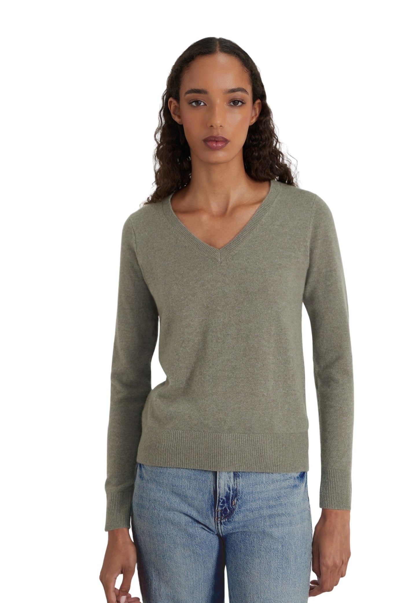 Style Republic 100% Pure Cashmere V-Neck Women's Sweater