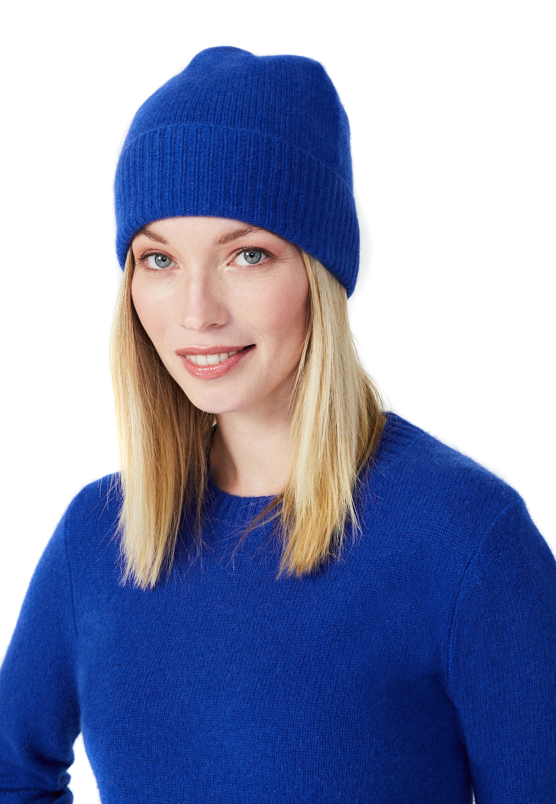 Style Republic 100% Pure Cashmere Women’s Ribbed Cuff Beanie