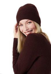 Style Republic 100% Pure Cashmere Women’s Ribbed Cuff Beanie