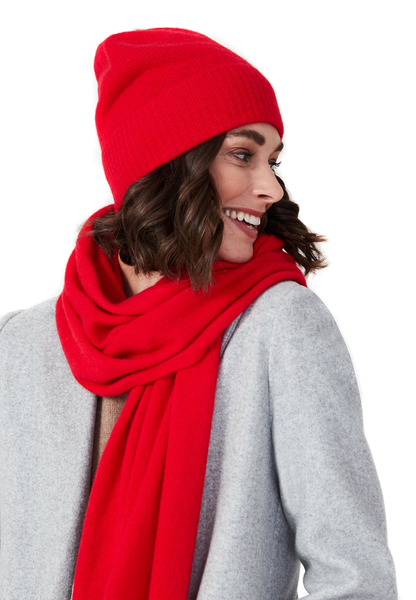 Style Republic 100% Pure Cashmere Women’s Ribbed Cuff Beanie
