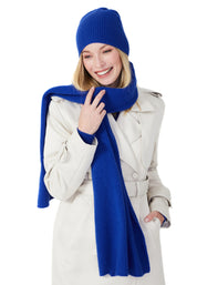 Style Republic Women’s 100% Pure Cashmere Fully Ribbed Beanie