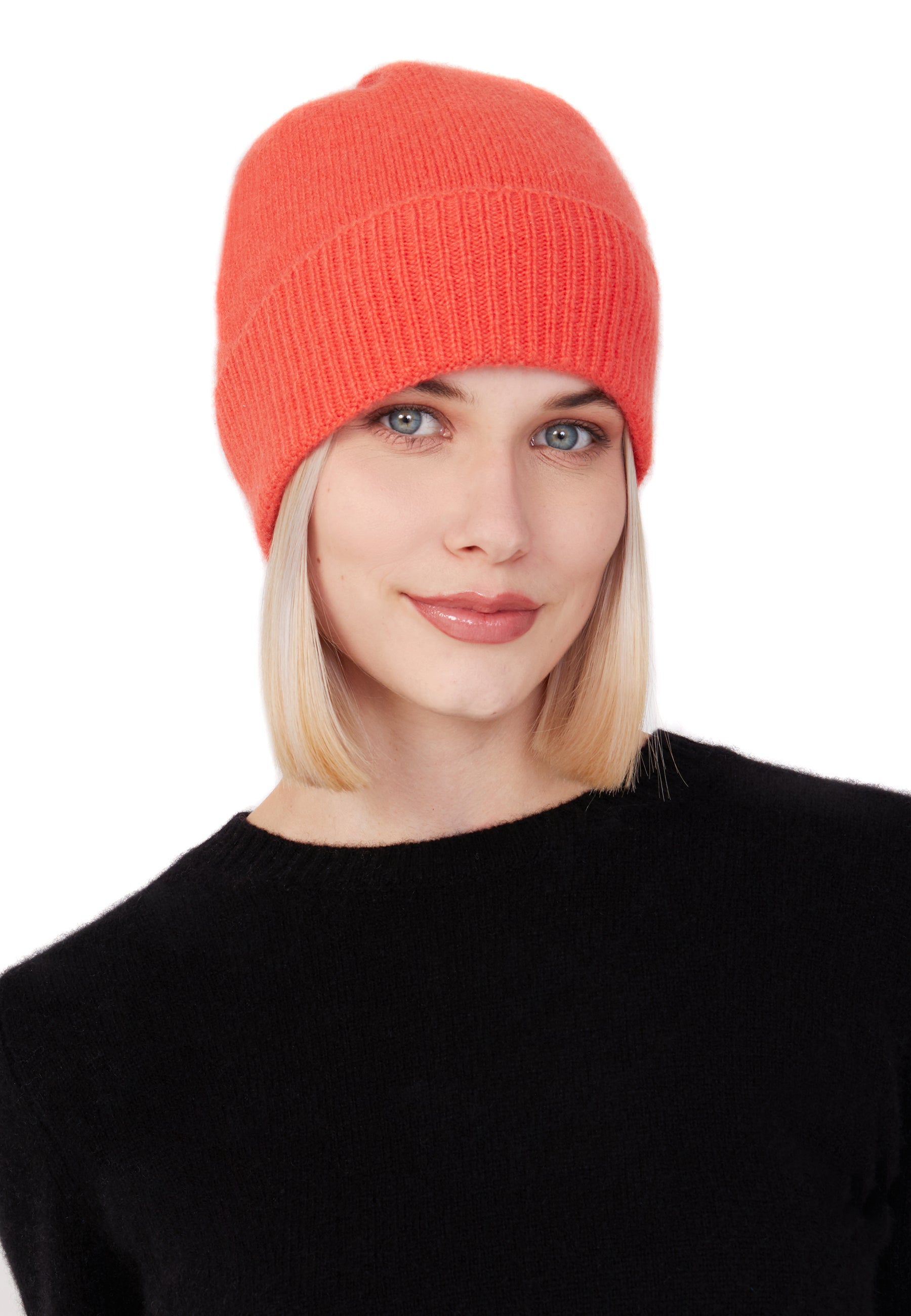 Style Republic 100% Pure Cashmere Women’s Ribbed Cuff Beanie