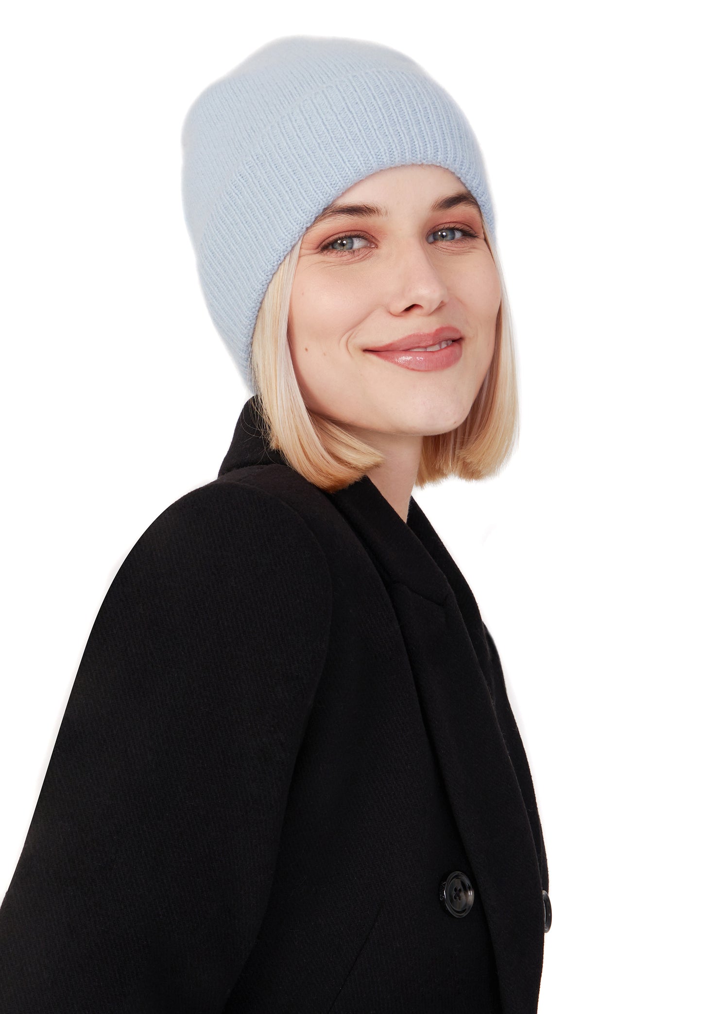 Style Republic 100% Pure Cashmere Women’s Ribbed Cuff Beanie