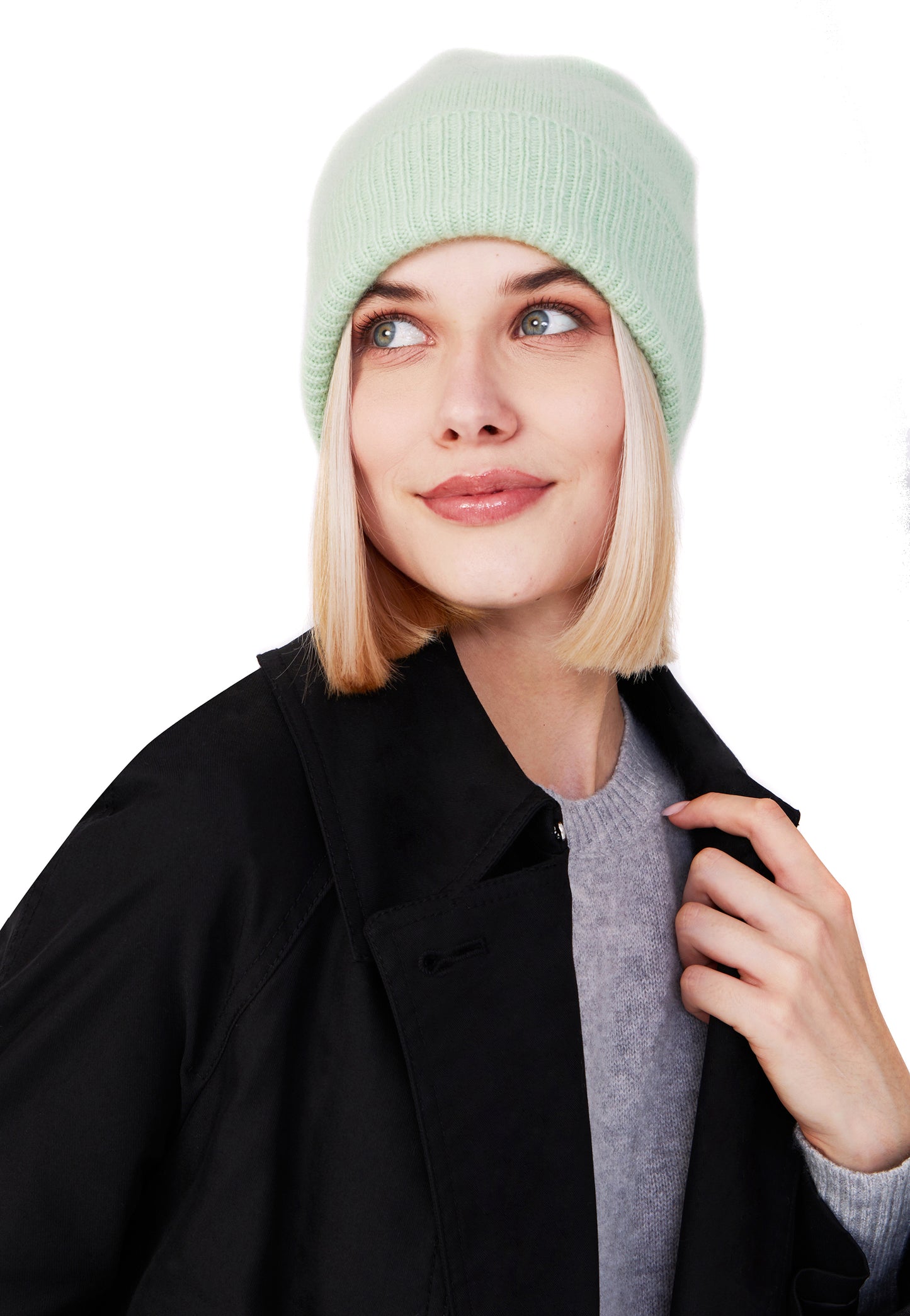 Style Republic 100% Pure Cashmere Women’s Ribbed Cuff Beanie